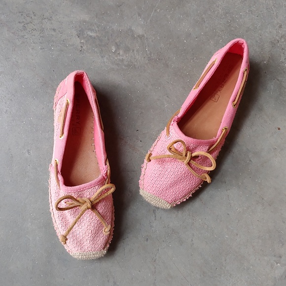 Sperry Shoes - Sperry Pink Katama Mesh Espadrille Flats 7M